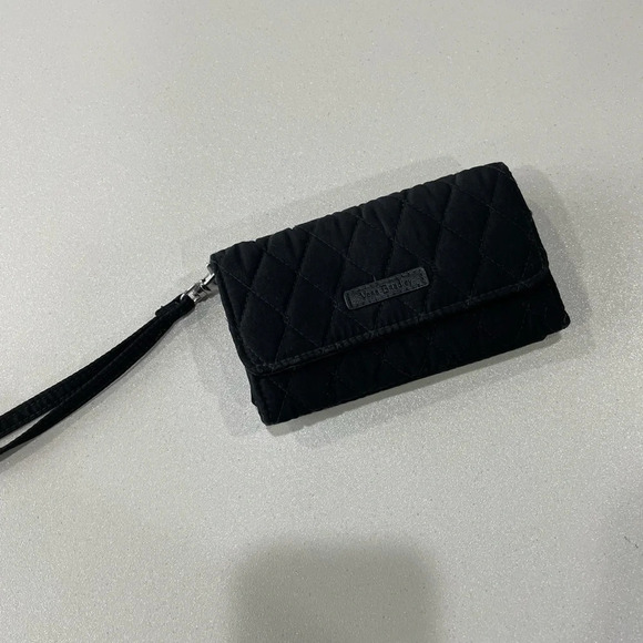 Vera Bradley Black Quilted Wallet - Picture 1 of 5